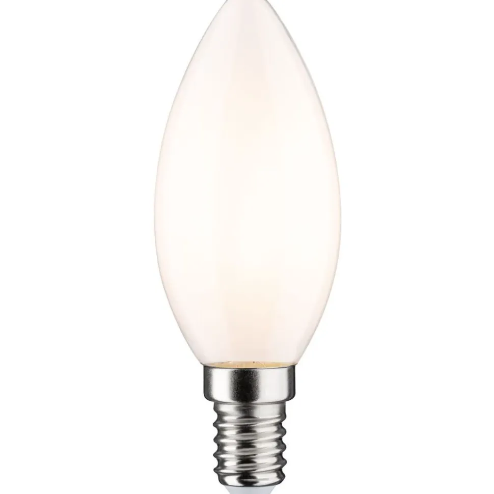 LED-kynttilälamppu Paulmann Classic Candle, E14, 470lm, 4.5W, 2700K, himmennettävä, opaali