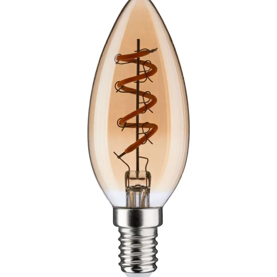 LED-kynttilälamppu Paulmann Vintage Edition Candle, E14, 150lm, 4W, 1800K, himmennettävä, kulta