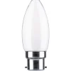 LED-kynttilälamppu Paulmann Candle, B22d, 470lm, 4.7W, 2700K, himmennettävä, opaali