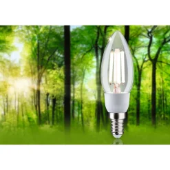 LED-kynttilälamppu Paulmann Eco-Line Candle, E14, 525lm, 2.5W, 3000K, filamentti, kirkas