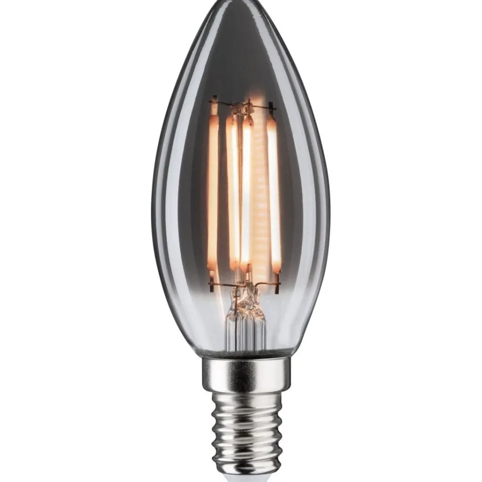LED-kynttilälamppu Paulmann 1879 Edition Candle, E14, 145lm, 4W, 1800K, filamentti, himmennettävä, savulasi