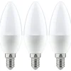 LED-kynttilälamppu Paulmann Candle, E14, 470lm, 5.5W, 2700K, opaali, 3kpl