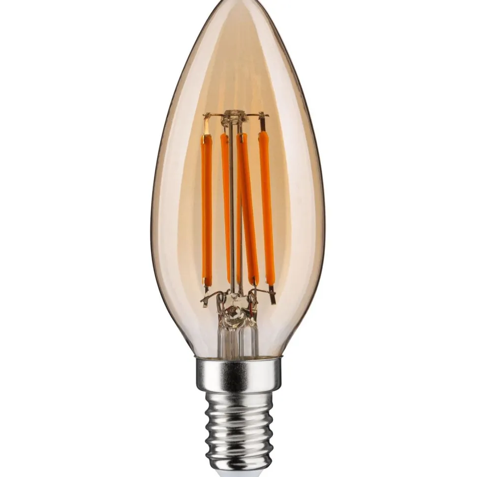 LED-kynttilälamppu Paulmann 1879 Filament E14 450lm 4.9W 1800K 3-Step-Dim himmennettävä kulta