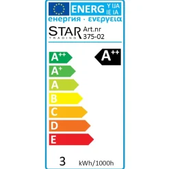 LED-kynttilälamppu Star Trading Illumination LED 375-02 Ø 35x98mm E14 opaali 3W 2700K 250lm
