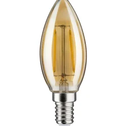 LED-kynttilälamppu Paulmann Candle, E14, 160lm, 2W, 1700K, filamentti, kulta