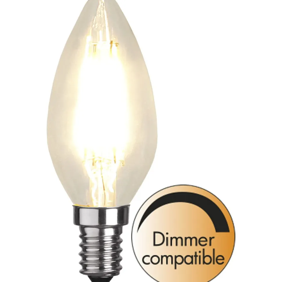 LED-kynttilälamppu Star Trading 351-03-1 Ø35x98mm E14 kirkas 4.2W 2700K 470lm