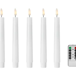 LED-kynttilä Markslöjd Wax 5kpl kaukosäädin valkoinen, eri kokoja