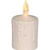 LED-kynttilä Star Trading Paula, hämäräsensorilla, 11.5cm, beige