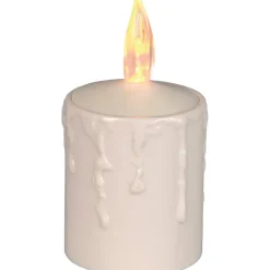 LED-kynttilä Star Trading Paula, hämäräsensorilla, 11.5cm, beige