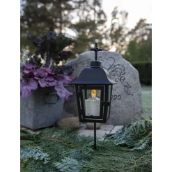 LED-kynttilä Star Trading Paula, hämäräsensorilla, 11.5cm, beige