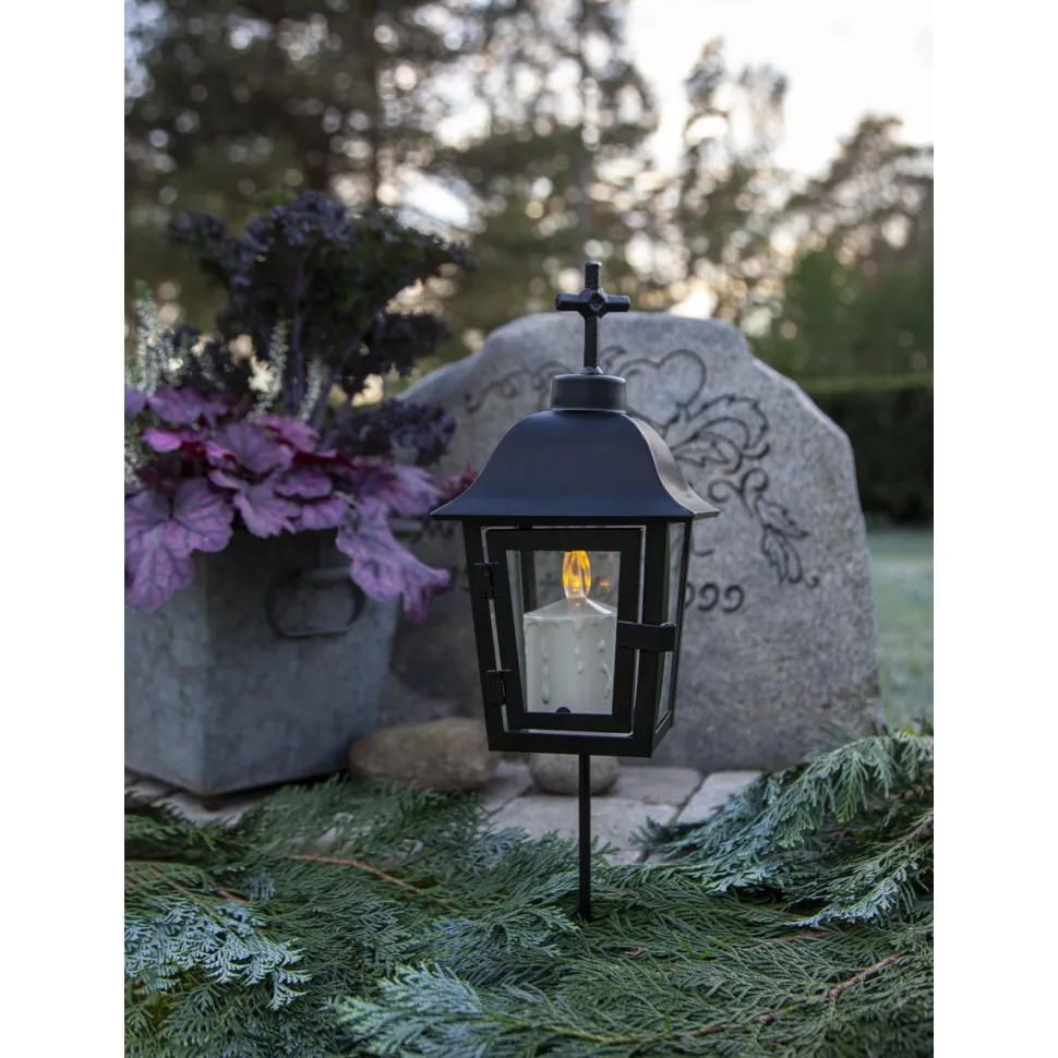 LED-kynttilä Star Trading Paula, hämäräsensorilla, 11.5cm, beige