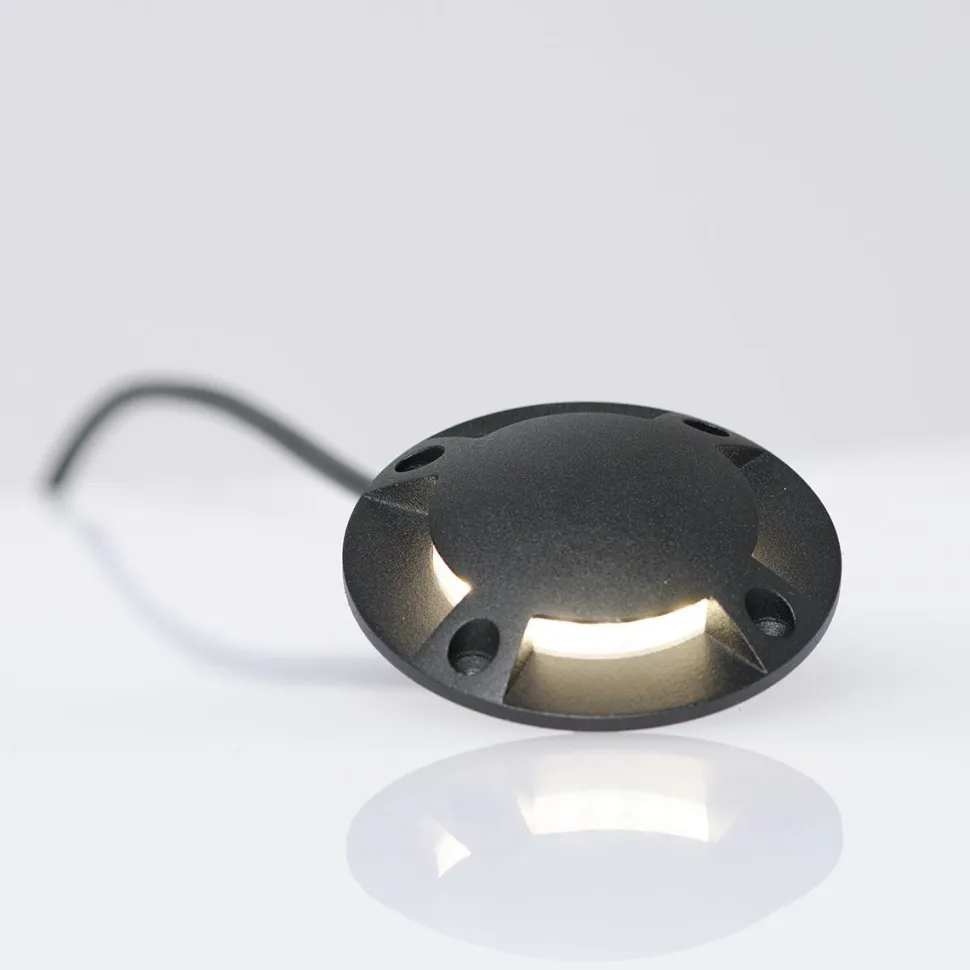 LED-laiturivalaisin FTLIGHT Marina IV 1,5W 24V 3000K IP67 musta alumiini