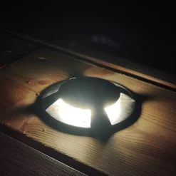LED-laiturivalaisin FTLIGHT Marina IV 1,5W 24V 3000K IP67 musta alumiini