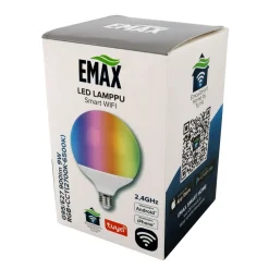 LED-lamppu Emax Smart Home WIFI G95/E27 9 W 900 lm RGB+CCT 2700-6500 K himmennettävä