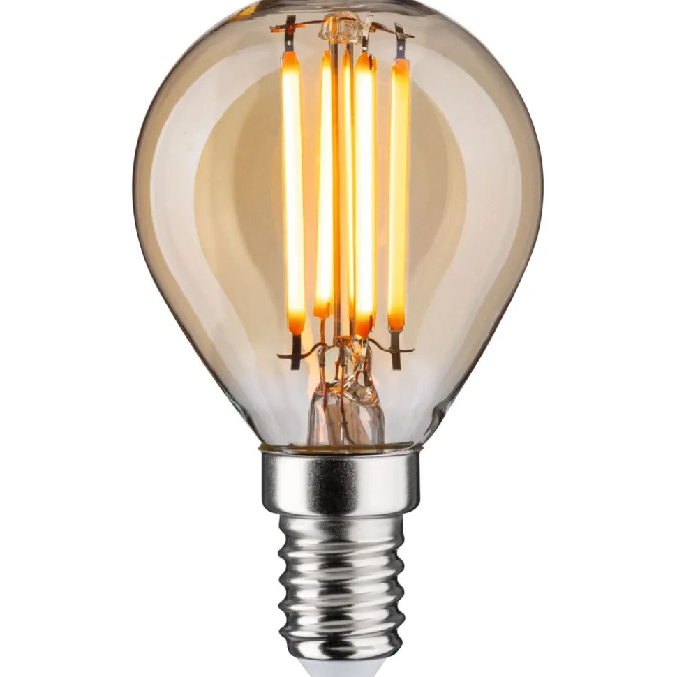 LED-lamppu Paulmann 1879 Filament Drop E14 450lm 4.9W 1800K 3-Step-Dim himmennettävä kulta