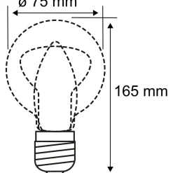 LED-lamppu Paulmann Inner Glow Edition Pear Spiral, E27, 230lm, 4W, 1800K, kulta