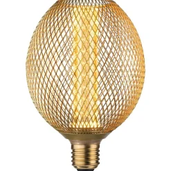 LED-lamppu Paulmann Metallic Glow Globe, E27, Spiral, 200lm, 4.2W, 1800K, messinki