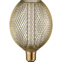LED-lamppu Paulmann Metallic Glow Globe, E27, Spiral, 200lm, 4.2W, 1800K, messinki