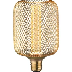 LED-lamppu Paulmann Metallic Glow Illuminant Zyl, E27, Spiral, 200lm, 4.2W, 1800K, messinki