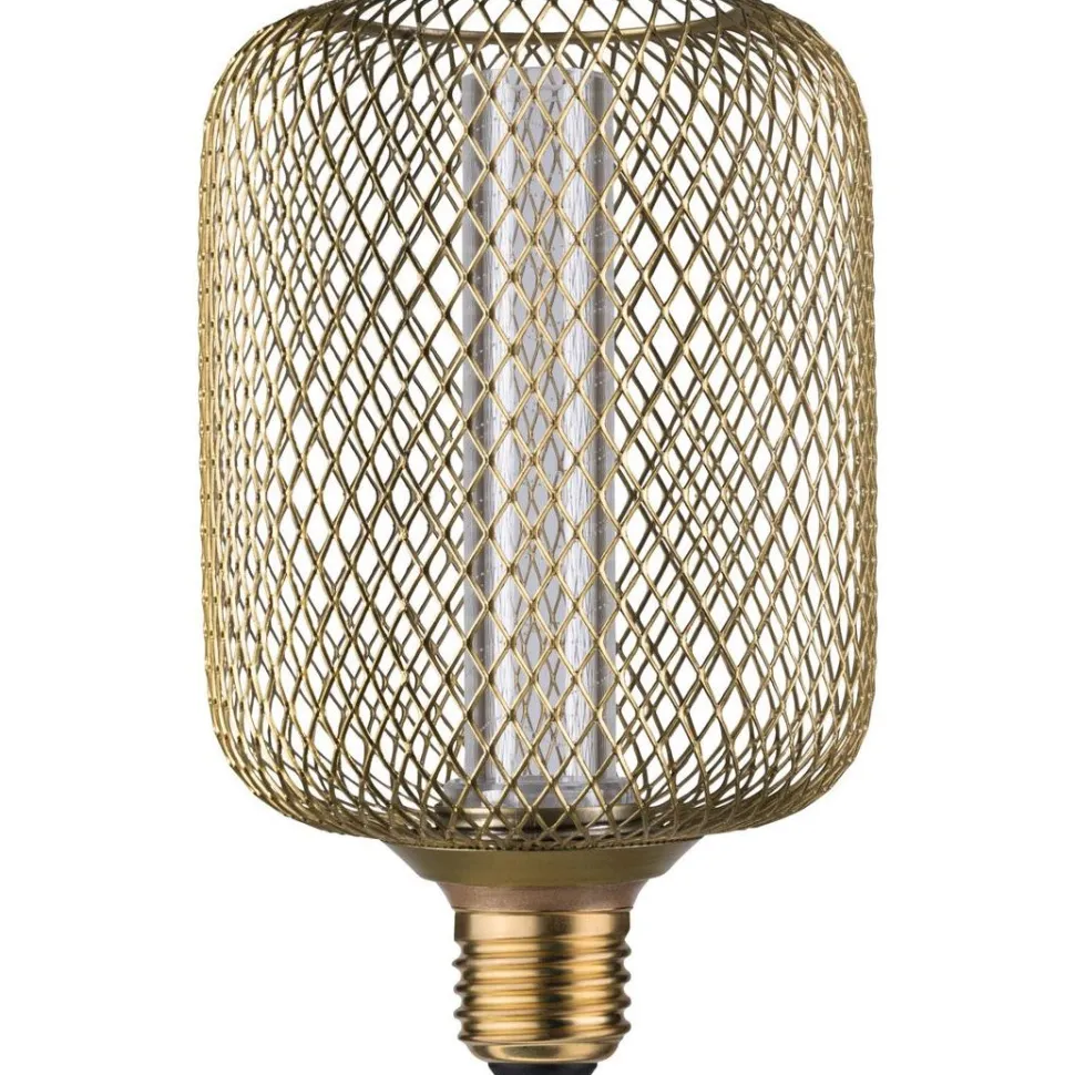 LED-lamppu Paulmann Metallic Glow Illuminant Zyl, E27, Spiral, 200lm, 4.2W, 1800K, messinki