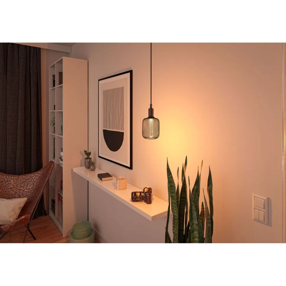 LED-lamppu Paulmann Metallic Glow Illuminant Zyl, E27, Spiral, 200lm, 4.2W, 1800K, musta