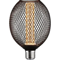 LED-lamppu Paulmann Metallic Glow Globe, E27, Spiral, 200lm, 4.2W, 1800K, musta