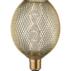 LED-lamppu Paulmann Metallic Glow Globe, E27, Helix, 130lm, 3.5W, 1800K, messinki