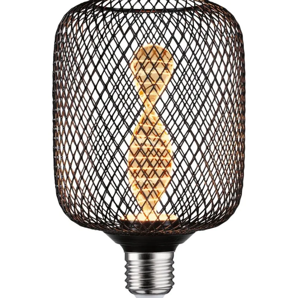 LED-lamppu Paulmann Metallic Glow Illuminant Zyl, E27, Helix ,110lm, 3.5W, 1800K, musta