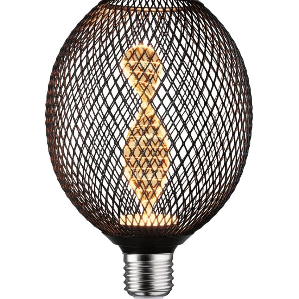 LED-lamppu Paulmann Metallic Glow Globe, E27, Helix, 110lm, 3.5W, 1800K, musta