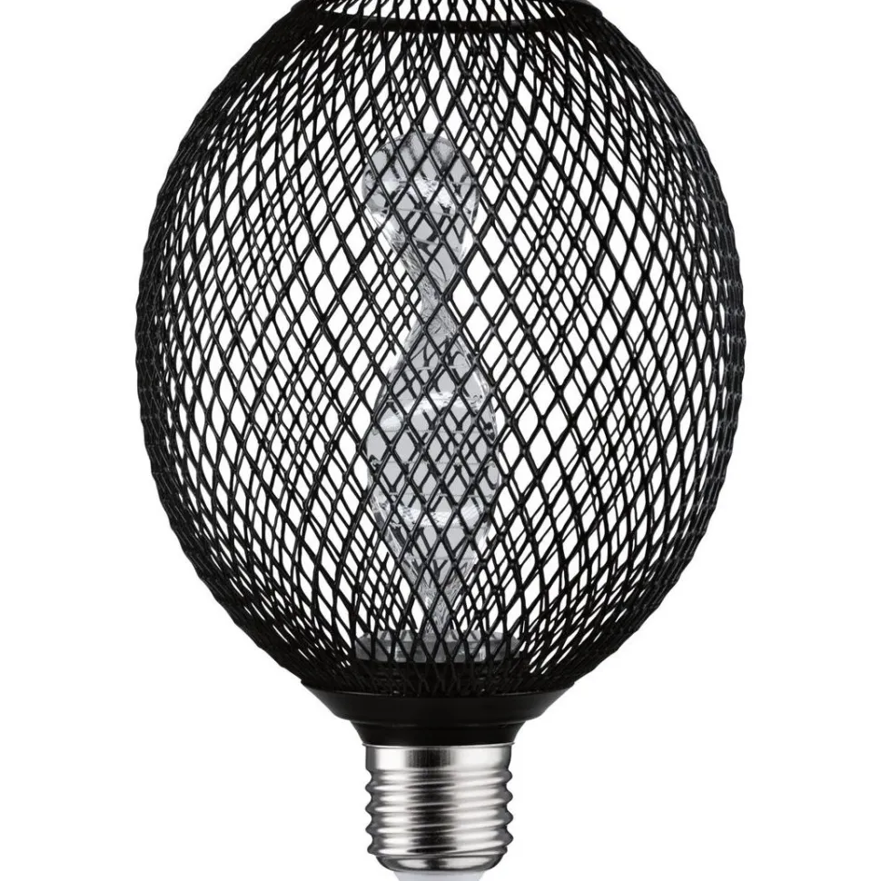 LED-lamppu Paulmann Metallic Glow Globe, E27, Helix, 110lm, 3.5W, 1800K, musta