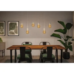 LED-lamppu Paulmann Rustic Shine Globe, 230V, 300lm, 4.2W, 1800K, himmennettävä, kulta