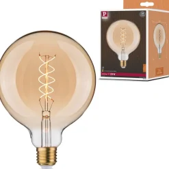 LED-lamppu Paulmann Rustic Shine Globe, 230V, 300lm, 4.2W, 1800K, himmennettävä, kulta