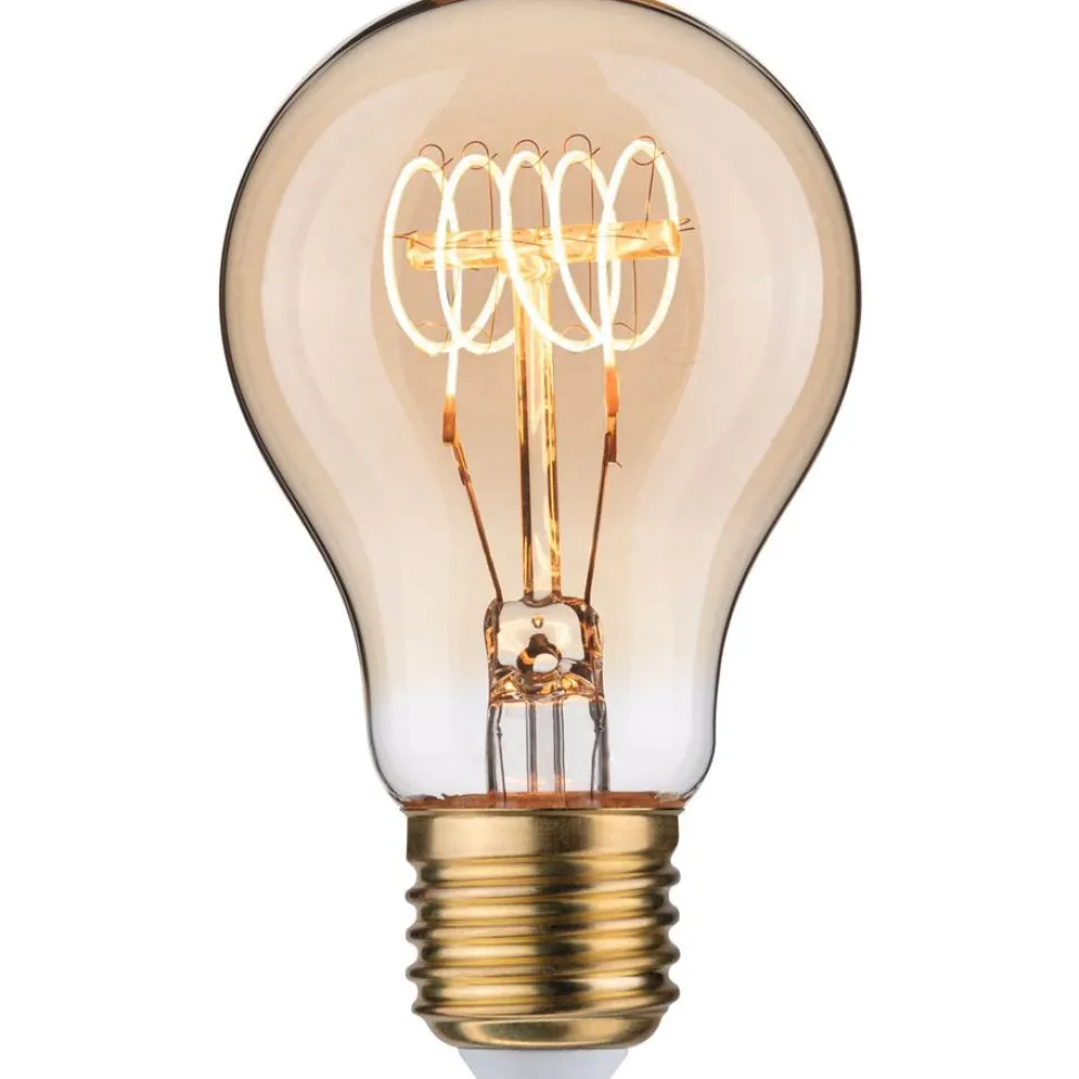 LED-lamppu Paulmann Rustic Shine Pear, 230V, 300lm, 4.5W, 1800K, himmennettävä, kulta