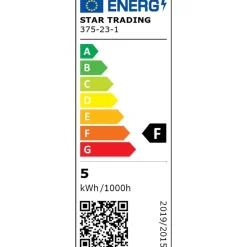 LED-lamppu Star Trading 375-23-1 Ø45x78mm E27 opaali 4.7W 4000K 470lm