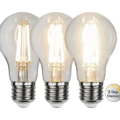 LED-lamppu Star Trading Clear Filament 3-step 354-94-1, Ø60x107mm, E27, A60, 6.5W, 3000K