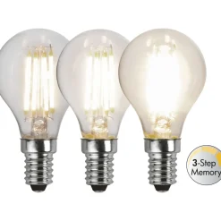 LED-lamppu Star Trading Clear Filament 3-step 354-91-1, Ø45x83mm, E14, P45, 4.2W, 3000K
