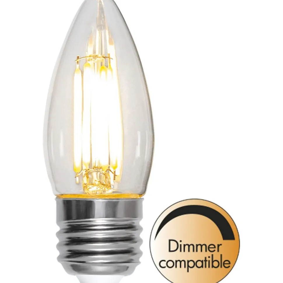 LED-lamppu Star Trading Clear Filament 351-32, Ø35x92mm, E27, C35, 4.2W, 2700K, 470lm