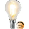 LED-lamppu Star Trading Clear Filament 351-34, Ø45x80mm, E14, P45, 2.5W, 2700K, 250lm