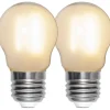 LED-lamppu Star Trading Frosted Filament 339-05, Ø45x78, E27, G45, 1.4W, 2700K, 150lm, 2kpl