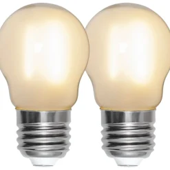 LED-lamppu Star Trading Frosted Filament 339-05, Ø45x78, E27, G45, 1.4W, 2700K, 150lm, 2kpl