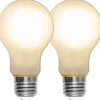 LED-lamppu Star Trading Frosted Filament 339-03, Ø60x108, E27, A60, 4.5W, 2700K, 470lm, 2kpl
