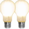 LED-lamppu Star Trading Frosted Filament 339-04, Ø60x108, E27, A60, 7W, 2700K, 806lm, 2kpl