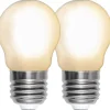 LED-lamppu Star Trading Frosted Filament 339-06, Ø45x78, E27, G45, 2.5W, 2700K, 250lm, 2kpl