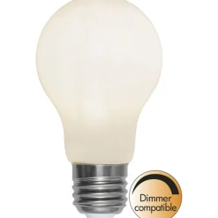 LED-lamppu Star Trading Opaque Filament 375-41-3 Ø60x108mm, E27, opaali, 9W, 3000K, 806lm, himmennettävä