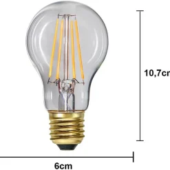 LED-lamppu Star Trading Soft Glow 353-23-2, Ø60x107mm, E27, A60, 7.5W, 2100K, 700lm