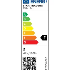 LED-lamppu Star Trading 352-18-1 Ø45x83mm E14 kirkas 1.5W 2700K 150lm