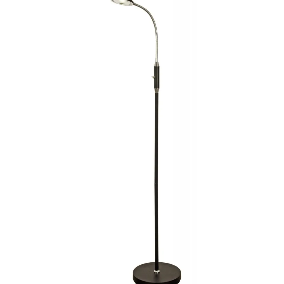 LED-lattiavalaisin Aneta Lighting Hero musta/kromi