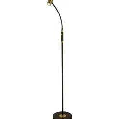 LED-lattiavalaisin Aneta Lighting Gusto himmennettävä musta/mattamessinki