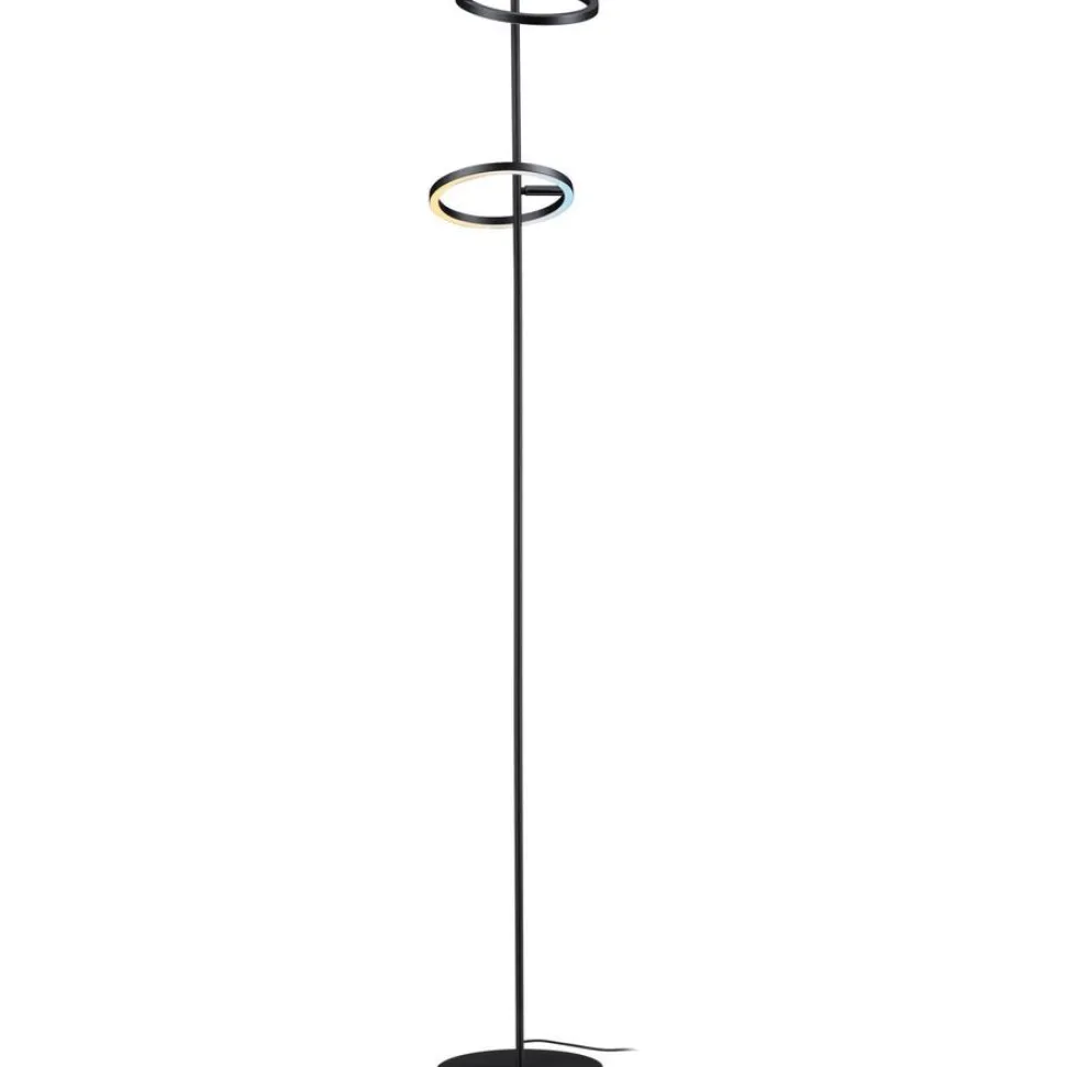 LED-lattiavalaisin Paulmann Odila, 150cm, 2x1200lm, 2x10.4W, säädettävä värilämpötila, mattamusta/kromi
