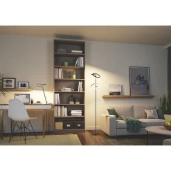 LED-lattiavalaisin Paulmann Odila, 150cm, 2x1200lm, 2x10.4W, säädettävä värilämpötila, mattamusta/kromi